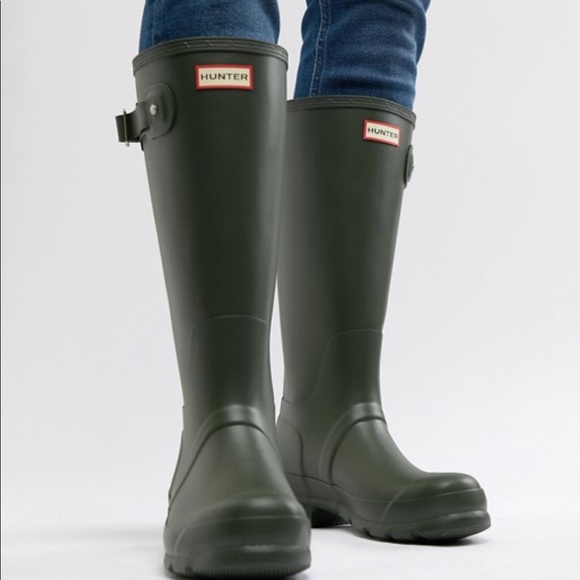 Hunter Shoes - Hunter Dark Olive Boots